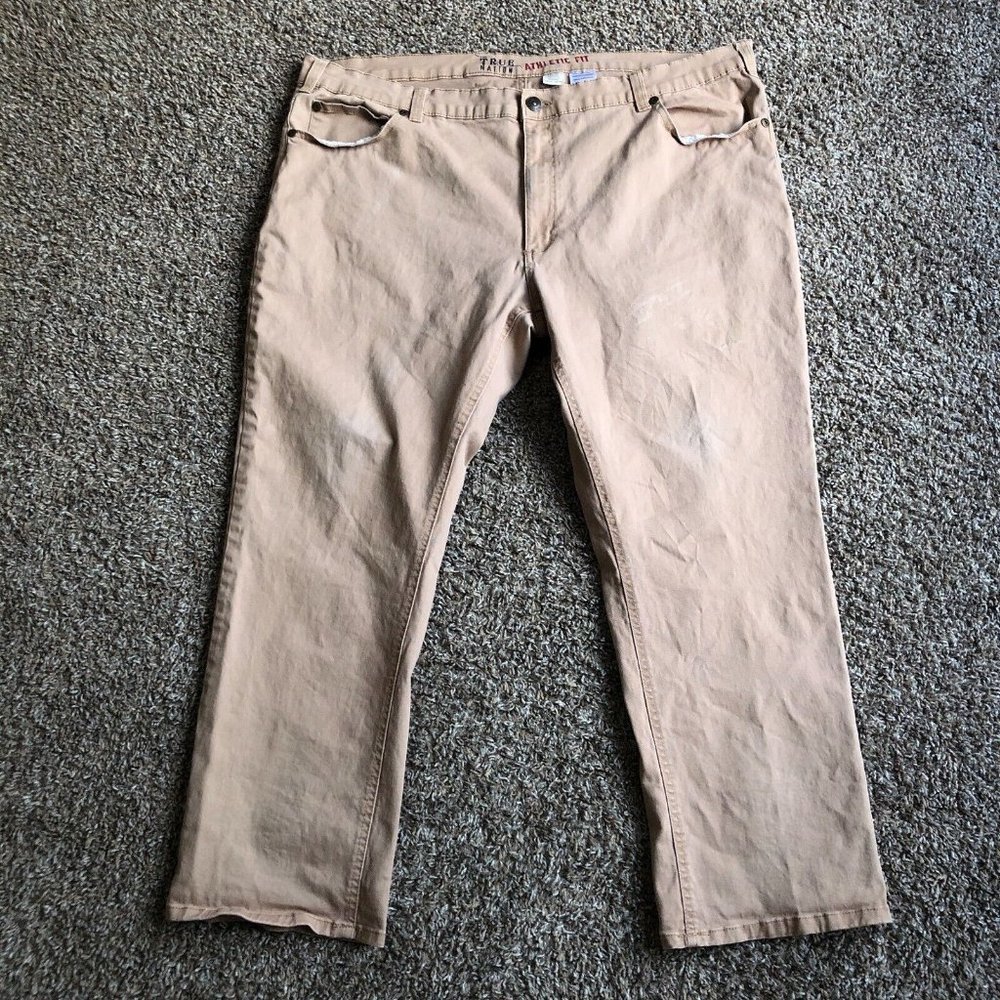 True Nation Pants Mens 46 Beige Khakis Chino Athletic Fit 5-pocket Casual 44x30
